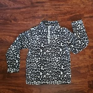 Girls Animal Print Fleece Pullover